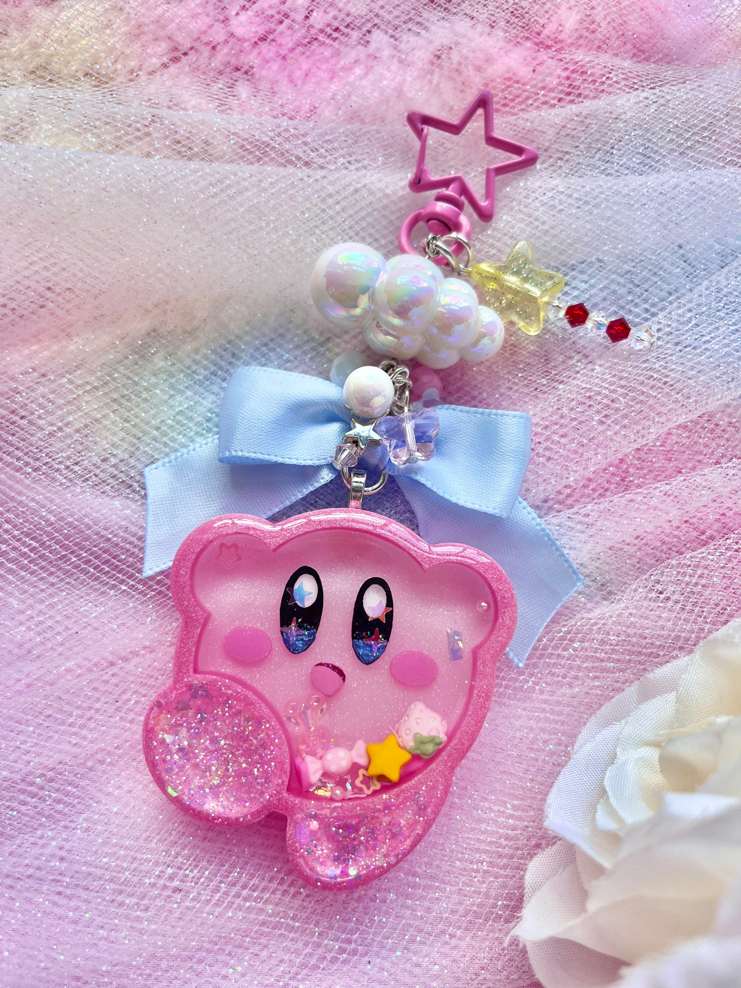 Cloud Kirb Shaker Charm